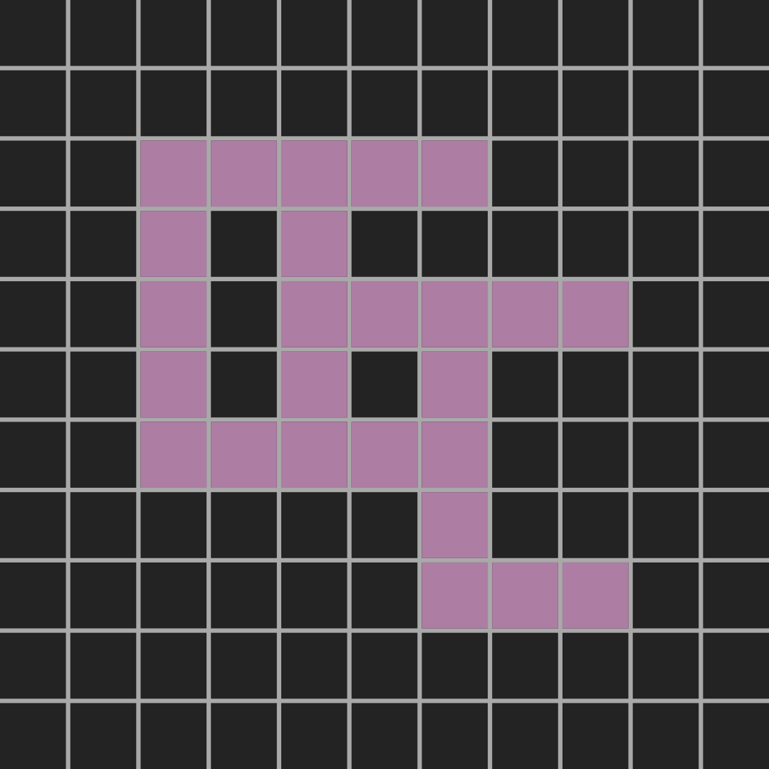 a looping animation of a shadow on a wall with occasional visual noise moving across the screen